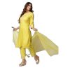 Biba Women Solid; Embroidred Narrow Salwar Kurta Dupatta(Skd7455E_Lime Green_42)