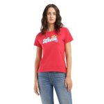 Levi’S Women’S Geometric Regular Fit T-Shirt (23771-0543_Red Small)