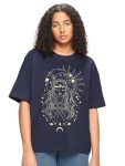 Bewakoof Women T-Shirt 1192072 Blue M