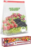 Shalimar Zip ‘N’ Lock Bag With Slider (Reusable) Size (Medium) Zip Lock Bag/Vegetable Bag/Freeze Bag/Multipurpose Storage Bag Pack Of – 1 (15 Bags) Color – Natural