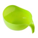 Clazkit Multi-Purpose Strainer Or Washer Bowl For Rice Fruits & Vegetable Rice Bowl Color May Vary, Plastic – 10.2 X 17.5 X 24.3Cm