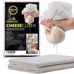 Sufaniq Cheesecloth Grade 90 ‘ 1 Sq Yard Unbleached 100% Cotton Fabric Reusable Ultra Fine Muslin Cloth For Straining,Cooking,Cheesemaking,Baking,5 X 10 X 0.5 Centimeters,Beige