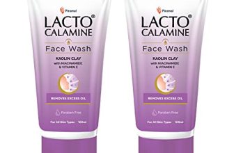 Lacto Calamine Face Wash For Oily Skin |100Ml Each- Pack Of 2 | Kaolin Clay, Niacinamide & Vitamin E | Facewash Reduces Excess Oil, Controls Pimples, Blackheads & Whiteheads |Face Wash For Women & Men
